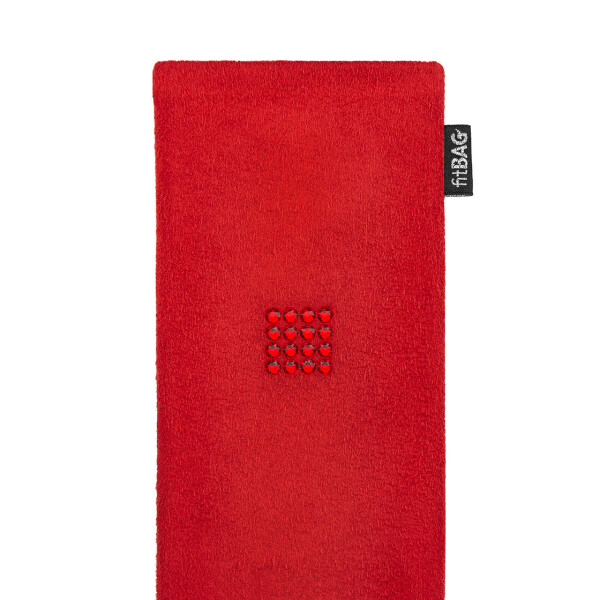 fitBAG Pop Classic Red Tile    custom tailored Alcantara® sleeve with Swarovski® Crystals