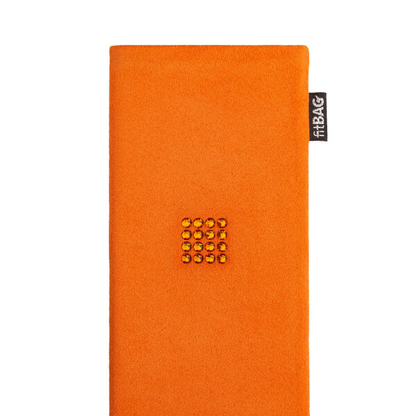 fitBAG Pop Classic Orange Tile    custom tailored Alcantara® sleeve with Swarovski® Crystals