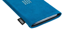 fitBAG Pop Classic Sky Blue Tile    custom tailored Alcantara® sleeve with Swarovski® Crystals