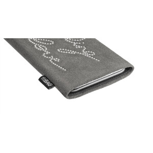 fitBAG Pop Classic Gray Love    custom tailored Alcantara® sleeve with Swarovski® Crystals