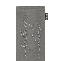 fitBAG Pop Classic Gray Love    custom tailored Alcantara® sleeve with Swarovski® Crystals