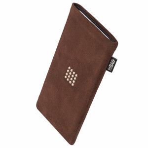 fitBAG Pop Classic Brown Tile    custom tailored Alcantara® sleeve with Swarovski® Crystals