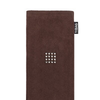 fitBAG Pop Classic Brown Tile    custom tailored Alcantara® sleeve with Swarovski® Crystals