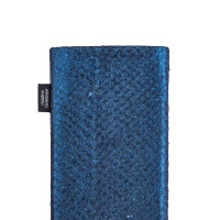 fitBAG Fin Salmon Ocean Blue    custom tailored fish leather sleeve with integrated MicroFibre lining