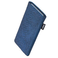 fitBAG Fin Salmon Ocean Blue    custom tailored fish leather sleeve with integrated MicroFibre lining