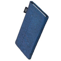 fitBAG Fin Salmon Ocean Blue    custom tailored fish leather sleeve with integrated MicroFibre lining