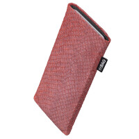 fitBAG Fin Salmon Coral    custom tailored fish leather sleeve with integrated MicroFibre lining