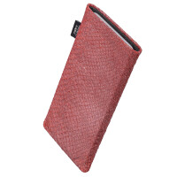 fitBAG Fin Salmon Coral    custom tailored fish leather sleeve with integrated MicroFibre lining