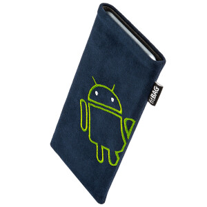 fitBAG Classic Blue Stitch Android Light    custom tailored nappa leather sleeve with integrated MicroFibre lining