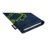 fitBAG Classic Blue Stitch Android Light    custom tailored nappa leather sleeve with integrated MicroFibre lining