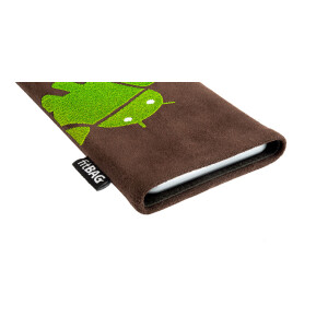 fitBAG Classic Brown Stitch Android Full    custom tailored nappa leather sleeve with integrated MicroFibre lining