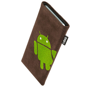 fitBAG Classic Brown Stitch Android Full    custom tailored nappa leather sleeve with integrated MicroFibre lining