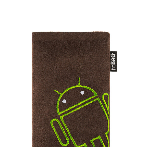fitBAG Classic Brown Stitch Android Light    custom tailored nappa leather sleeve with integrated MicroFibre lining