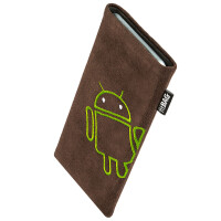 fitBAG Classic Brown Stitch Android Light    custom tailored nappa leather sleeve with integrated MicroFibre lining