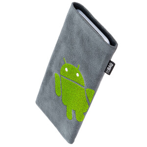 fitBAG Classic Gray Stitch Android Full    custom tailored nappa leather sleeve with integrated MicroFibre lining