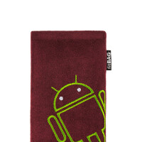 fitBAG Classic Burgundy Stitch Android Light    custom tailored nappa leather sleeve with integrated MicroFibre lining