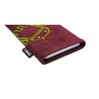 fitBAG Classic Burgundy Stitch Android Light    custom tailored nappa leather sleeve with integrated MicroFibre lining