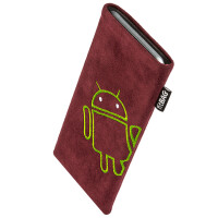 fitBAG Classic Burgundy Stitch Android Light    custom tailored nappa leather sleeve with integrated MicroFibre lining