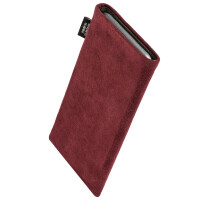 fitBAG Classic Burgundy Stitch Android Light    custom tailored nappa leather sleeve with integrated MicroFibre lining