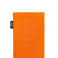 fitBAG Classic Orange Stitch Android Light    custom tailored nappa leather sleeve with integrated MicroFibre lining