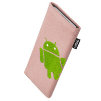 fitBAG Classic Baby Pink Stitch Android Full    custom tailored nappa leather sleeve with integrated MicroFibre lining