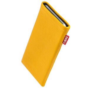 fitBAG Beat Yellow    custom tailored nappa leather sleeve with integrated MicroFibre lining