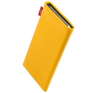 fitBAG Beat Yellow    custom tailored nappa leather sleeve with integrated MicroFibre lining