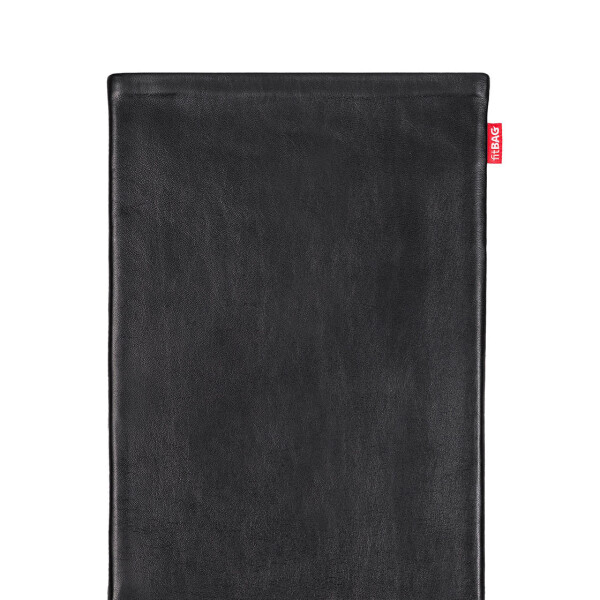 fitBAG Beat Black    custom tailored nappa leather tablet sleeve with integrated MicroFibre lining