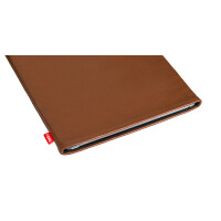 fitBAG Beat Cognac    custom tailored nappa leather tablet sleeve with integrated MicroFibre lining