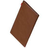 fitBAG Beat Cognac    custom tailored nappa leather tablet sleeve with integrated MicroFibre lining