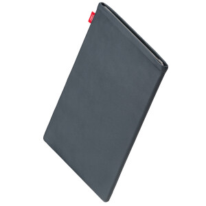 fitBAG Beat Grey    custom tailored nappa leather tablet sleeve with integrated MicroFibre lining