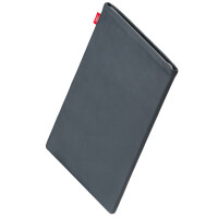 fitBAG Beat Grey    custom tailored nappa leather tablet sleeve with integrated MicroFibre lining