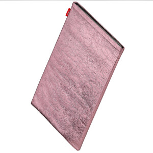 fitBAG Groove Pink    custom tailored nappa leather tablet sleeve with integrated MicroFibre lining