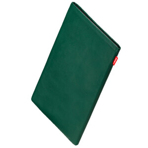 fitBAG Beat Emerald    custom tailored nappa leather notebook sleeve with integrated MicroFibre lining