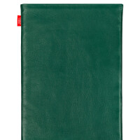 fitBAG Beat Emerald    custom tailored nappa leather notebook sleeve with integrated MicroFibre lining