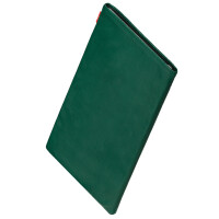 fitBAG Beat Emerald    custom tailored nappa leather notebook sleeve with integrated MicroFibre lining