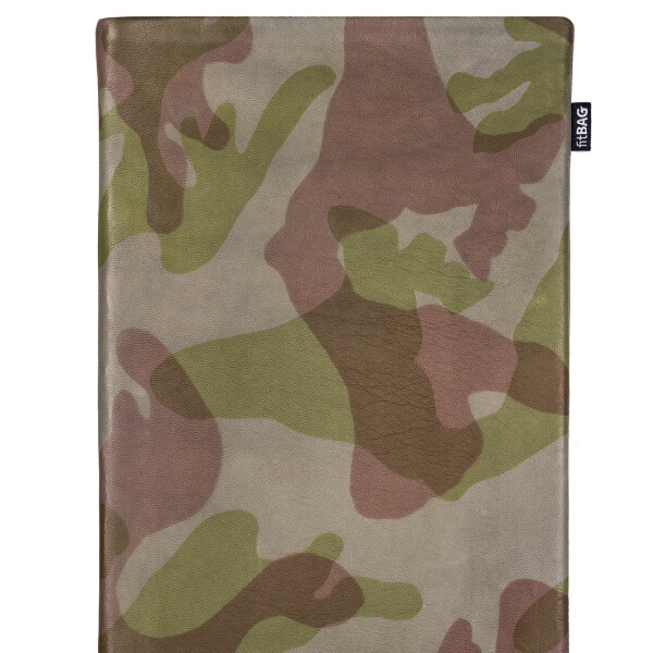 fitBAG Beat Camouflage    maßgeschneiderte Laptoptasche aus Nappaleder mit Mikrofaserinnenfutter
