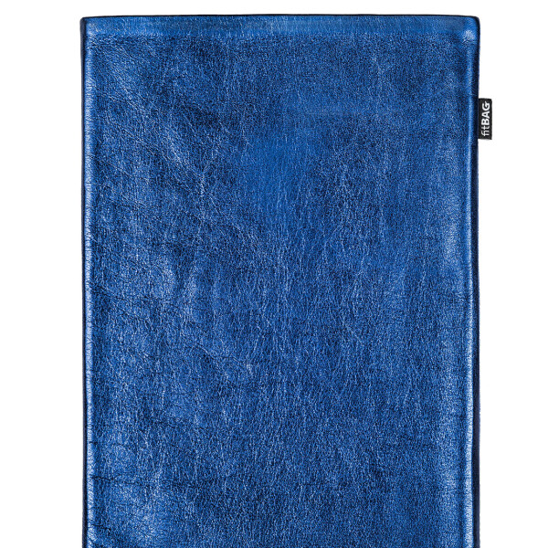 fitBAG Groove Blau    maßgeschneiderte Laptoptasche aus echtem Nappaleder mit Microfaserinnenfutter