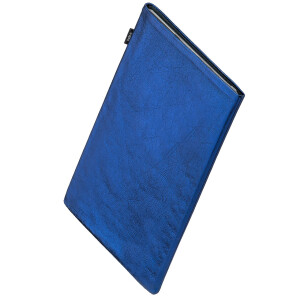 fitBAG Groove Blue    custom tailored nappa leather notebook sleeve with integrated MicroFibre lining