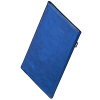 fitBAG Groove Blue    custom tailored nappa leather notebook sleeve with integrated MicroFibre lining