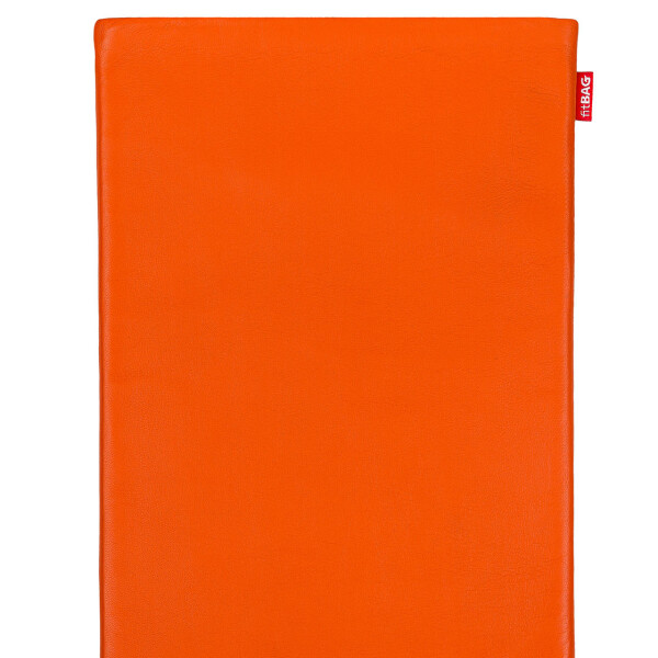 fitBAG Beat Orange    custom tailored nappa leather notebook sleeve with integrated MicroFibre lining