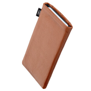 fitBAG Carré Cognac    custom tailored nappa leather sleeve with integrated MicroFibre lining