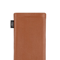 fitBAG Carré Cognac    custom tailored nappa leather sleeve with integrated MicroFibre lining