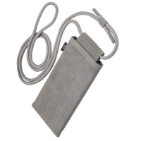 fitBAG Classic Gray with Phone Necklace    custom tailored Alcantara® sleeve with integrated MicroFibre lining and Phone Necklace