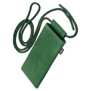 fitBAG Classic Emerald with Phone Necklace    custom tailored Alcantara® sleeve with integrated MicroFibre lining and Phone Necklace