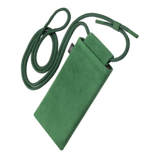 fitBAG Classic Emerald with Phone Necklace    custom tailored Alcantara® sleeve with integrated MicroFibre lining and Phone Necklace