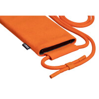 fitBAG Classic Orange mit Handykette    maßgeschneiderte Handytasche aus original Alcantara® mit Mikrofaserinnenfutter und Handykette