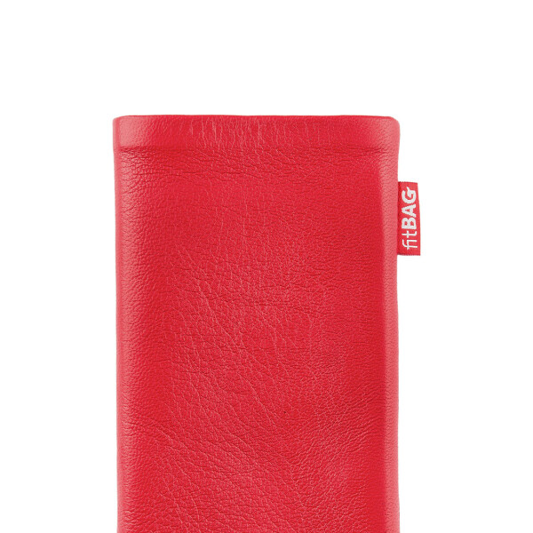 fitBAG Beat Red    custom tailored nappa leather sleeve with integrated MicroFibre lining