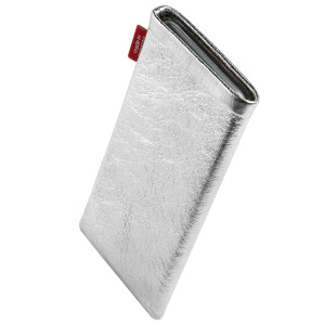 fitBAG Groove Silver    custom tailored nappa leather sleeve with integrated MicroFibre lining