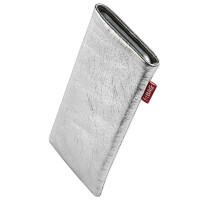 fitBAG Groove Silver    custom tailored nappa leather sleeve with integrated MicroFibre lining